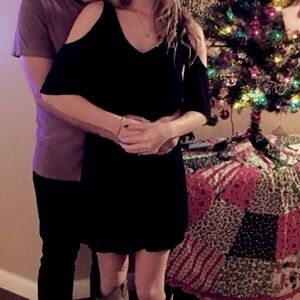 Black off the shoulder dress